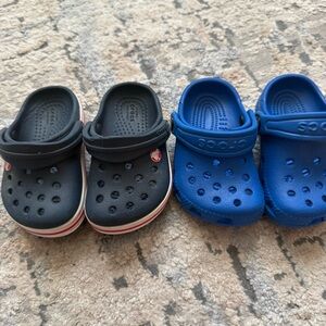 Crocs Baby /Kids' Clogs - navy blue (4)and royal blue (2/3) bundle $40 for both